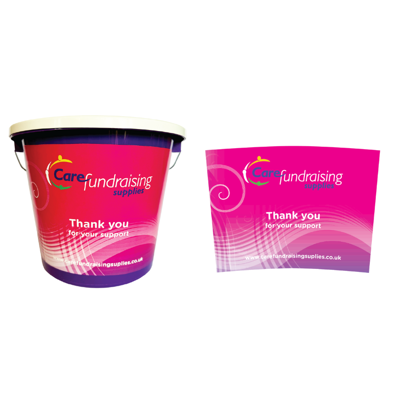 (Charity Only) Bespoke Collection Bucket Labels - Curved and Slanted Style